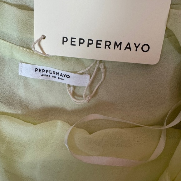 Peppermayo Light Yellow Chiffon Dress Size 2. E68 - Picture 8 of 14